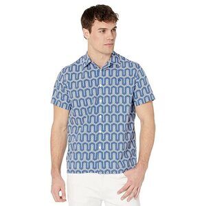 SERGE BLANCO Short Sleeve Geometric Print Shirt